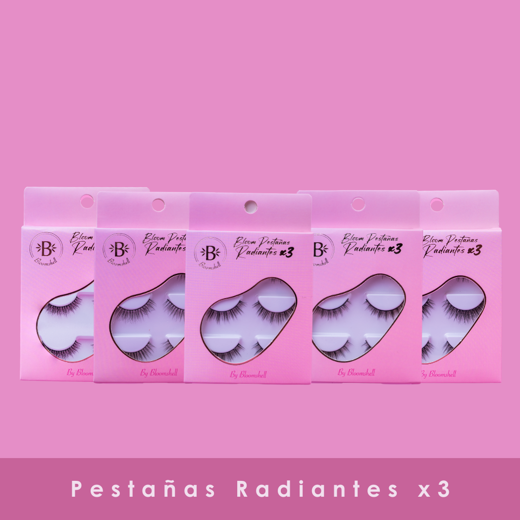 PESTAÑAS POSTIZAS X 3